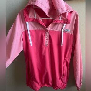Pink color block Columbia Wind breaker